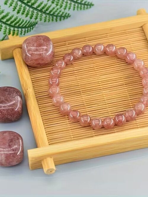 Pulsera de cuentas elastica 4 mm agata fresa