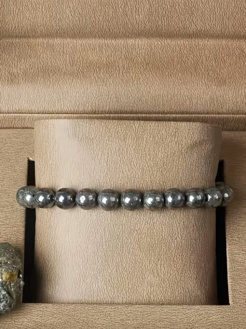 Pulsera de cuentas elastica 6 mm pirita