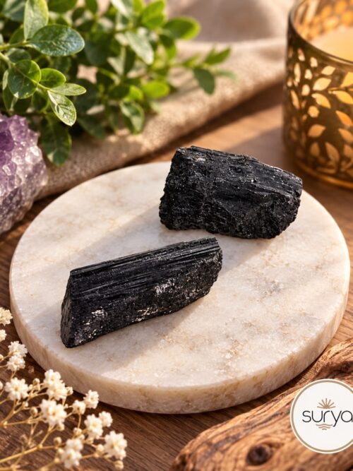 Turmalina negra natural