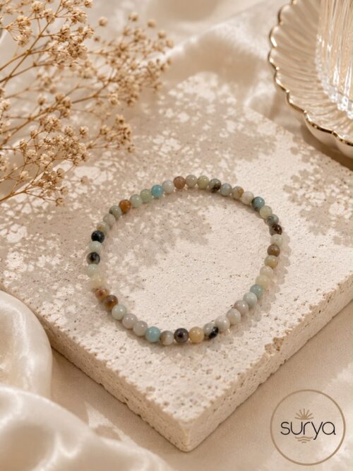 Pulsera de cuentas elástica 4mm calcita