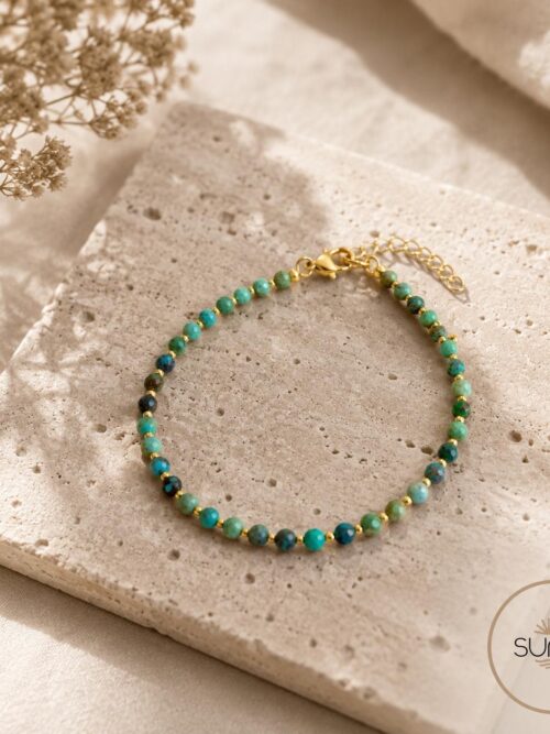 Pulsera 4mm con cierre aventurina