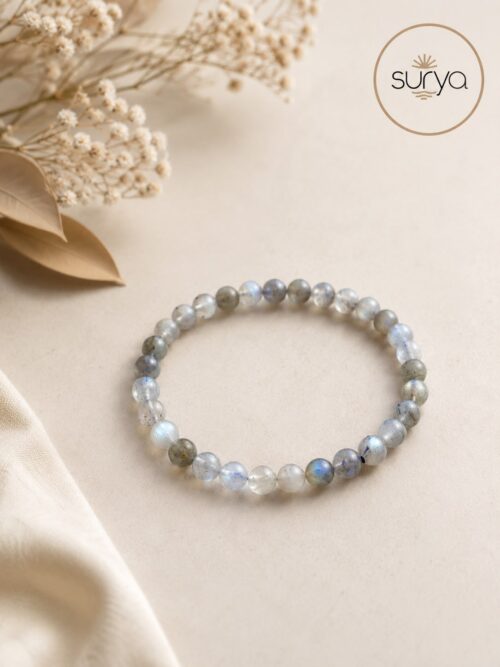 PULSERA DE CUENTAS ELASTICA 6 MM. LABRADORITA