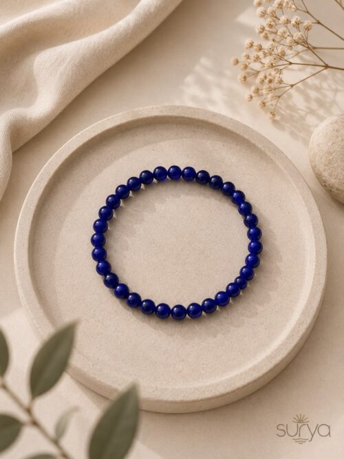 PULSERA DE CUENTAS ELÁSTICA 6 MM . LAPISLAZULI