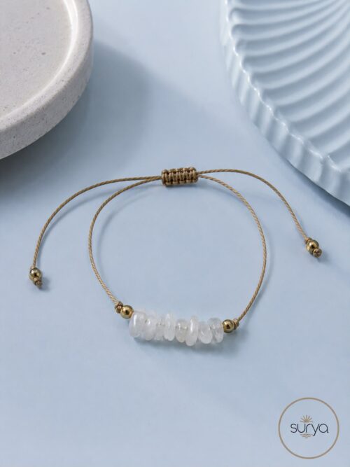 PULSERA CORDÓN CUARZO TRANSPARENTE