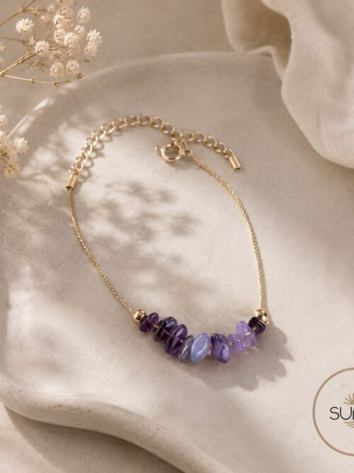 PULSERA ACERO INOXIDABLE . AMATISTA