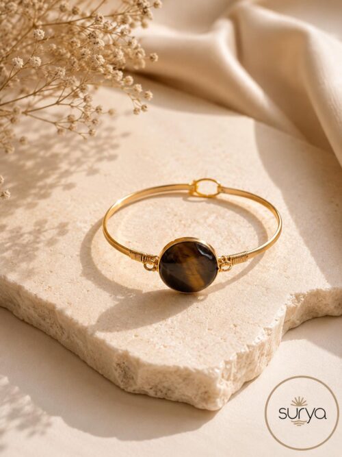 BRAZALETE DORADO OJO DE TIGRE