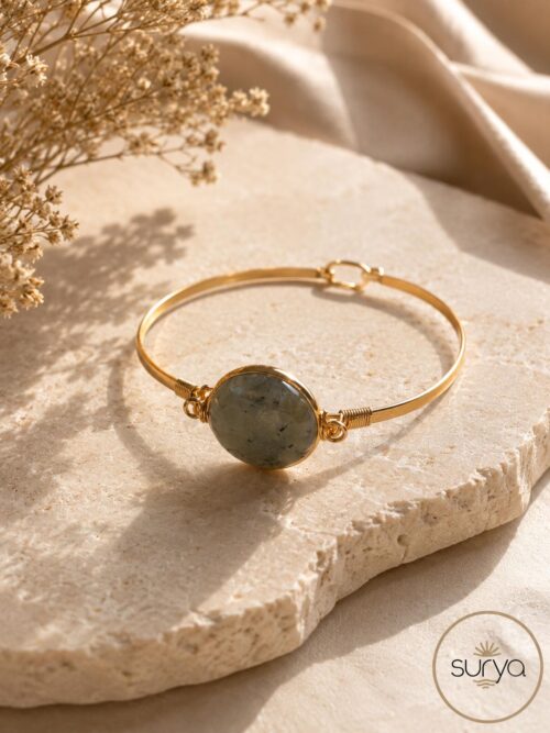 BRAZALETE DORADO LABRADORITA