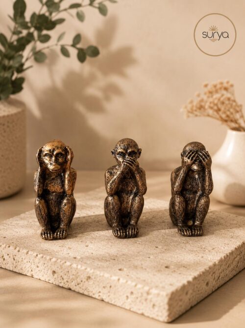 LOS TRES MONOS SABIOS - COBRE