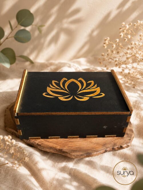 JOYERO FLOR DE LOTO MADERA