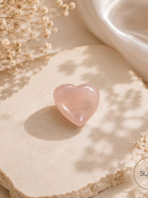 Corazón cuarzo rosa 4 cm
