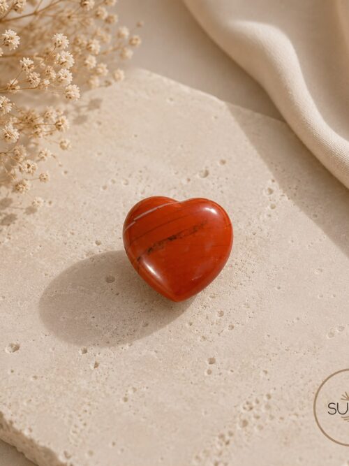 Corazon jaspe rojo 4 cm