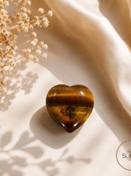 Corazón ojo de tigre 4 cm