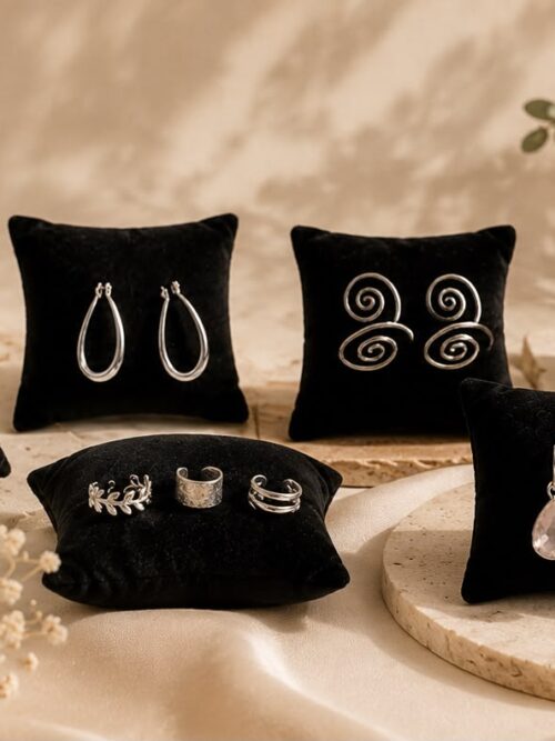 Pendientes Acero Plata