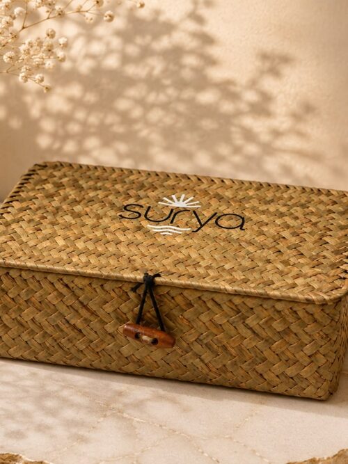 Caja de almacenamiento mimbre  pequeña (23cm x 8cm)