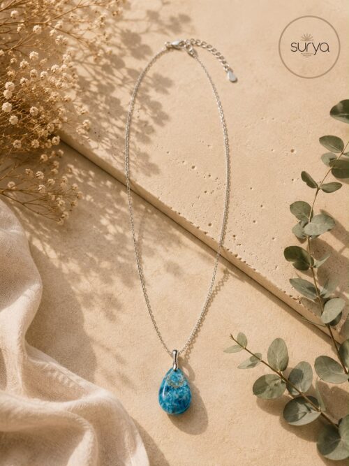 Collar apatita azul lágrima